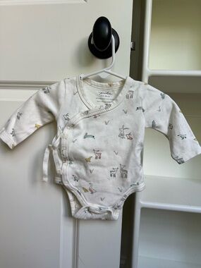 Pehr Cream Animal Print Wrap Baby One-Piece